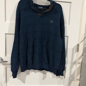 Chaps Men's Deep Blue V-Neck Sweater Size XXL